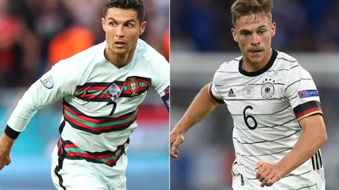 Cristiano Ronaldo of Portugal (left) and Joshua Kimmich of Germany (Getty).