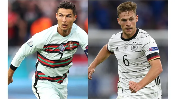 Cristiano Ronaldo of Portugal (left) and Joshua Kimmich of Germany (Getty).