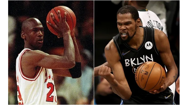 Michael Jordan (left) & Kevin Durant. (Getty)