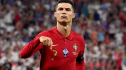 Cristiano Ronaldo of Portugal celebrates after scoring at Euro 2020. (Getty)