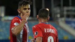 Angel Romero celebrates his goal against Bolivia (Getty).