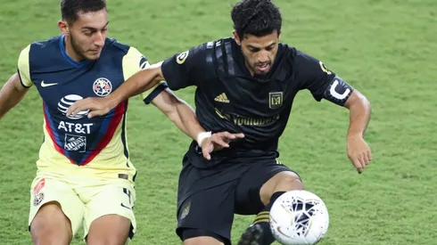 Sebastian Caceres #4 of Club America and Carlos Vela #10 of Los Angeles FC (Getty)