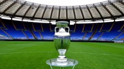 A general view of the UEFA Euro 2020 Trophy at Stadio Olimpico. (Getty)