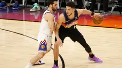Facundo Campazzo guarding Devin Booker. (Getty)