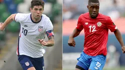 Christian Pulisic of USA (left) and John Campbell of Costa Rica (Getty).