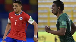 Alexis Sanchez of Chile (left) and Diego Bejarano of Bolivia (Getty).