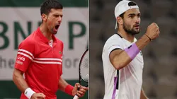 Novak Djokovic (left) and Matteo Berrettini (Getty).