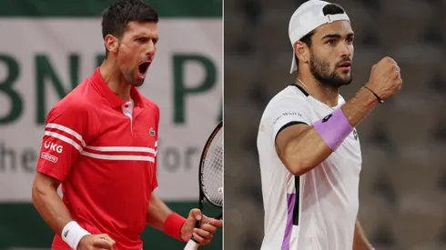 Novak Djokovic (left) and Matteo Berrettini (Getty).