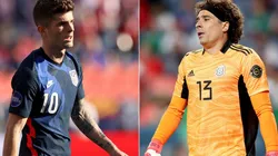 Christian Pulisic of the USMNT (left) and Guillermo Ochoa of Mexico (right). (Getty)
