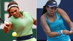 Serena Williams of the United States (left) and Danielle Collins of the United States (right). (Getty)