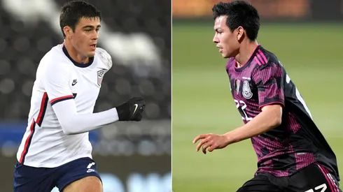 Giovanni Reyna of United States and Hirving Lozano of Mexico (Getty).