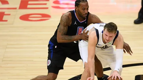 Kawhi Leonard & Luka Doncic. (Getty)