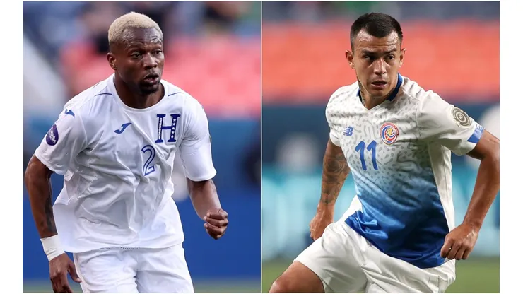 Kevin Alvarez of Honduras (left) and Randal Leal of Costa Rica (Getty).