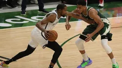 Kevin Durant & Giannis Antetokounmpo. (Getty)
