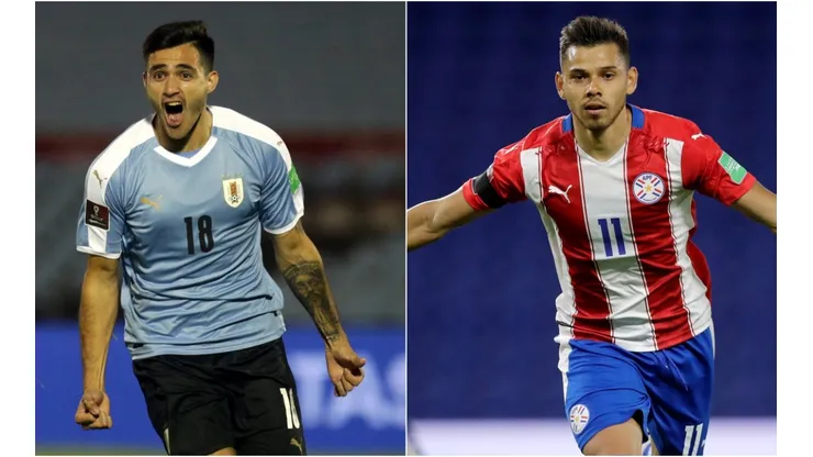 Uruguay and Paraguay face off in a thrilling game for South America World Cup Qualifiers 2022 (Getty).