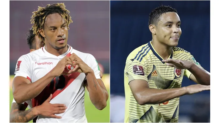 Peru and Colombia will clash in Matchday 7 of the 2022 World Cup Qualifiers (Getty).