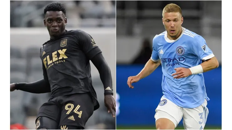 Jesus Murillo of Los Angeles FC (left) and Anton Tinnerholm of New York City FC (right). (Getty)