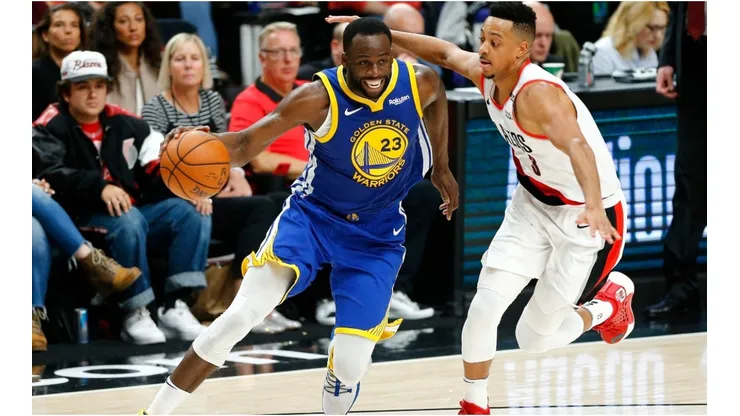 Draymond Green & CJ McCollum. (Getty)