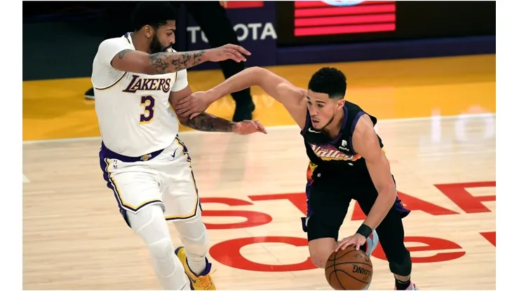 Anthony Davis and Devin Booker. (Getty)