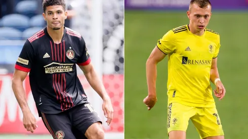 Miles Robinson of Atlanta United (left) and Alistair Johnston of Nashville SC (right). (Getty)