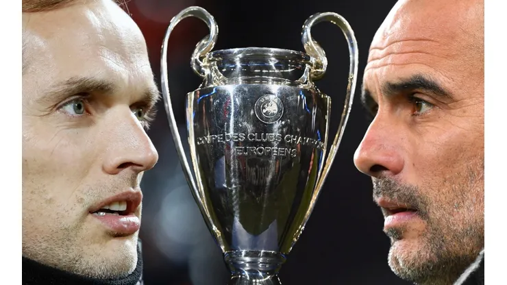 Thomas Tuchel of Chelsea (left) and Pep Guardiola of Manchester City (right). (Getty)