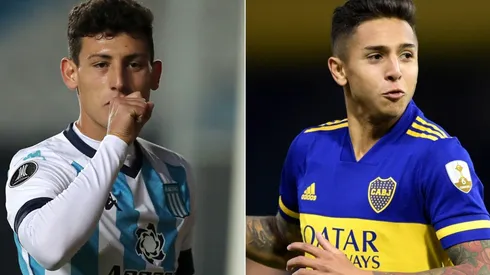 Tomás Chancalay of Racing Club (left) and Agustín Almendra of Boca Juniors (right). (Getty)
