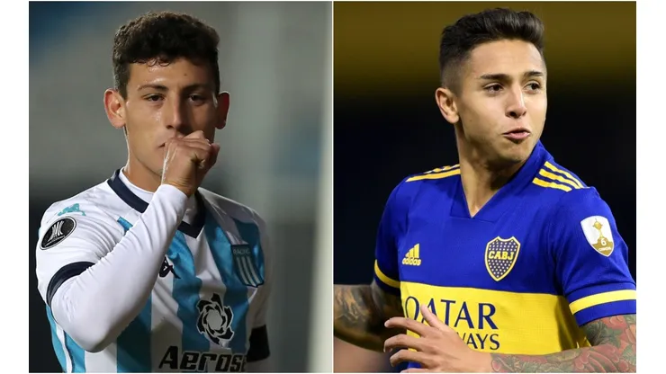 Tomás Chancalay of Racing Club (left) and Agustín Almendra of Boca Juniors (right). (Getty)