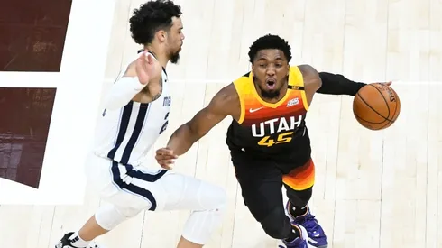 Dillon Brooks & Donovan Mitchell. (Getty)