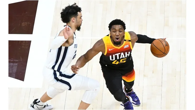 Dillon Brooks & Donovan Mitchell. (Getty)