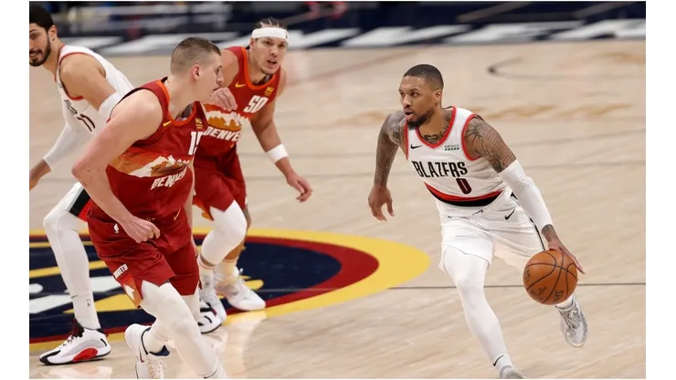 Damian Lillard & Nikola Jokic. (Getty)