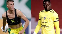 Braian Romero of Defensa y Justicia (left) and Wellington Ramírez of Independiente del Valle (right). (Getty)