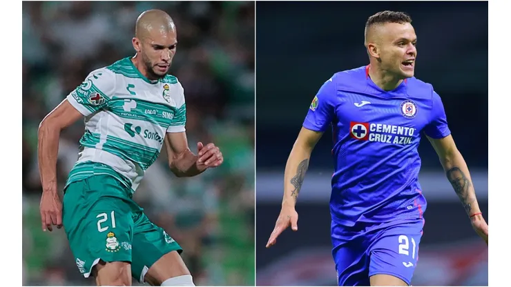 Santos Laguna and Cruz Azul begin the battle for the Liga MX Playoffs 2021 trophy (Getty).