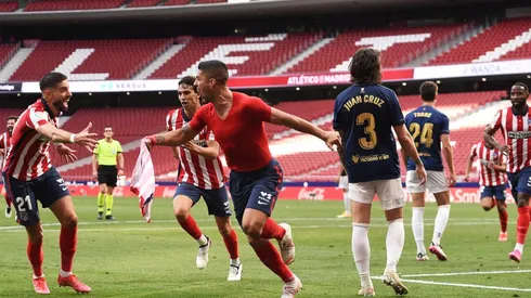 Luis Suarez of Atletico Madrid celebrates a goal. (Getty)