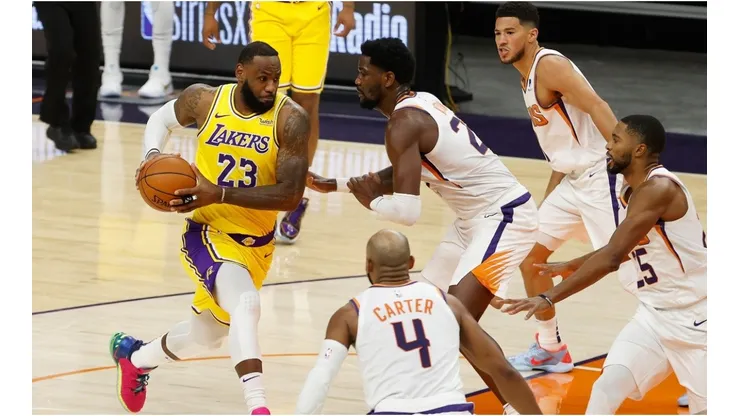 LeBron James vs. the Suns. (Getty)
