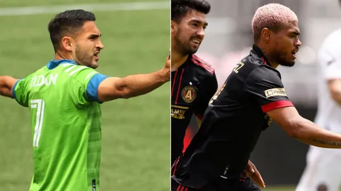 Cristian Roldan of Seattle Sounders (left) and Josef Martinez of Atlanta United (right). (Getty)