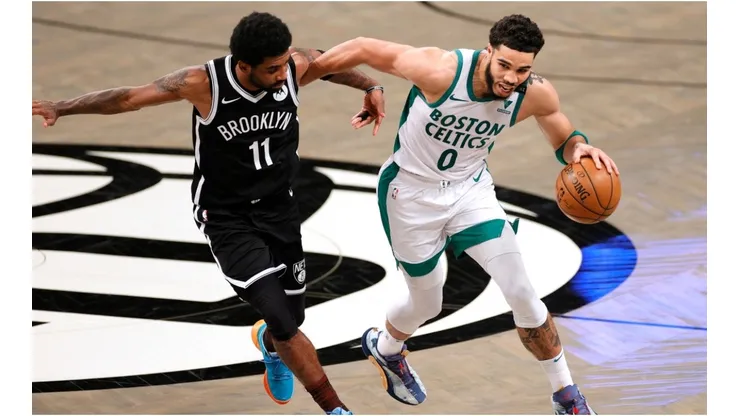 Kyrie Irving and Jayson Tatum. (Getty)