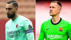 AC Milan captain Gianluigi Donnarumma has been offered to Barcelona, who may look a new team for Ter Stegen (Getty).