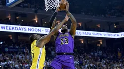 LeBron James dunks over Kevin Durant. (Getty)