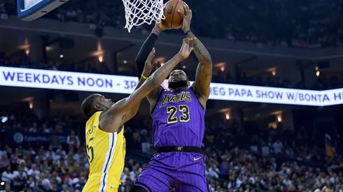 LeBron James dunks over Kevin Durant. (Getty)
