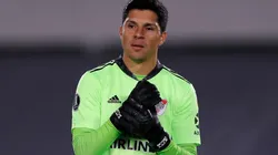 Defensive midfield Enzo Pérez became the first outfield player in River Plate's history to start a game as their goalkeeper (Getty).