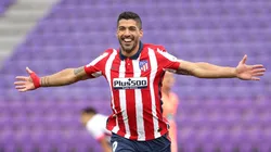 Luis Suárez of Atletico Madrid celebrates after scoring against Real Valladolid (Getty).
