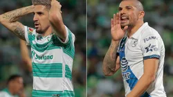 Diego Valdes of Santos Laguna (left) and Juan Segovia of Puebla (right). (Getty)