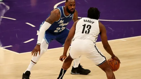 LeBron James & James Harden. (Getty)