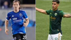 Florian Jungwirth of San Jose Earthquakes (left) and Felipe Mora of Portland Timbers (right). (Getty).jpg