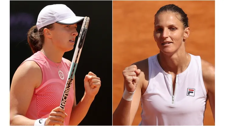 Iga Swiatek of Poland (left) and Karolina Pliskova of Czech Republic (right). (Getty).jpg