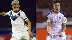 Luca Orellano of Velez Sarsfield (left) and Luis Amarilla of LDU Quito (right). (Getty).jpg