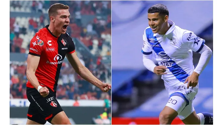Julio Furch of Atlas (left) and Maxi Araujo of Puebla (Getty).