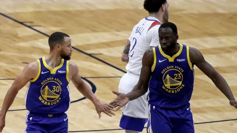 Draymond Green & Stephen Curry. (Getty)