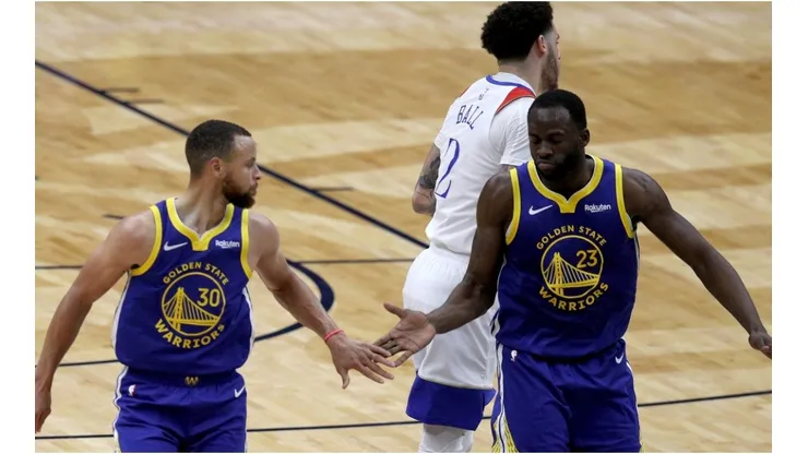 Draymond Green & Stephen Curry. (Getty)