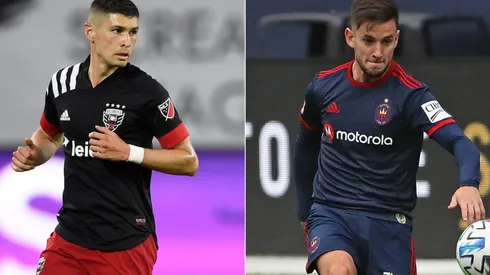 Joseph Mora of D.C. United (left) and Alvaro Medran of Chicago Fire (right). (Getty)